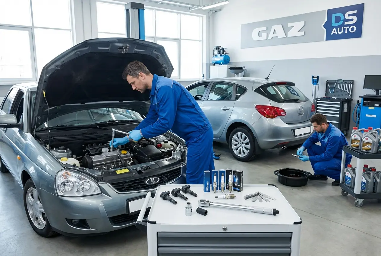 Замена свечей зажигания автомобиля GAZ в автосервисе DS AUTO в Жуковском
