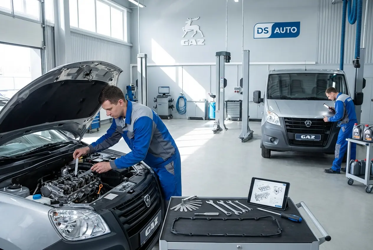 Проверка и регулировка зазоров клапанов двигателя GAZ в автосервисе DS Auto в Жуковском
