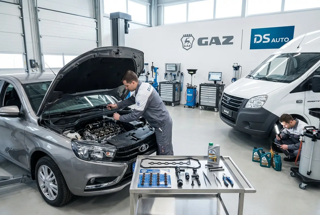 Замена маслосъемных колпачков на двигателе GAZ в автосервисе DS Auto в Жуковском
